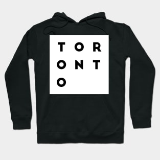 Toronto | White square, black letters | Canada Hoodie